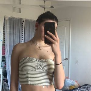 striped tube top